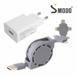 [에스모도]SMODO-223 십자 릴케이블+USB 어답터 set