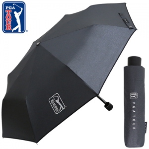 PGA 3단수동 블랙메탈 우산 (55cm)