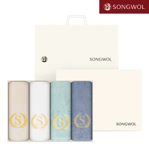 [송월타올] 송월 슈퍼클래스S30 4P 타올세트 | 환갑 답례품 제작 큐레이션 제작