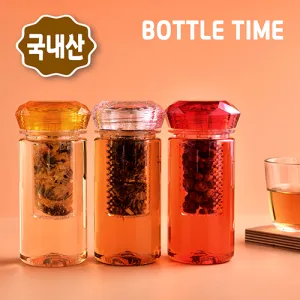 (보틀타임) 크리스탈 그린티보틀 350ml | 티보틀 녹차물병 판촉물 제작