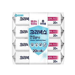 Å©¸®³Ø½º  99.9% Ç×±Õ ÈÞ´ë¿ë ¾È½É¹°Æ¼½´ 20¸Åx4ÀÔ