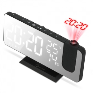 이클아트 디지탈 부모님 LED 시계 라디오 온도 습도 탁상 알람 스마트빔 추석 효도 선물 (185*95mm)