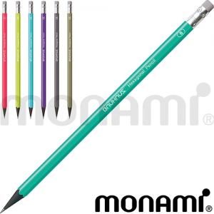 모나미 바우하우스 육각지우개연필(HB,B,2B) (7*189mm)