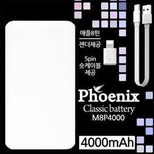 ÇǴнº M8P4000 Ŭ·¡½Ä º¸Á¶¹èÅ͸® 4,000mAh (5ÇÉÄÉÀ̺í+8ÇÉÁ¨´õÆ÷ÇÔ)