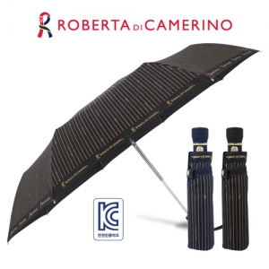로베르타 3단 스트라이프 완전자동 우산