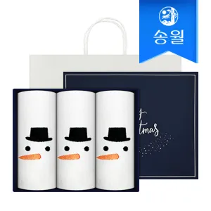 송월타올 눈사람 3매케이스+쇼핑백 | 송월타올 판촉물 제작