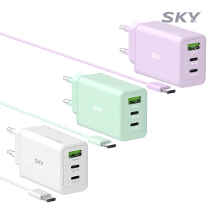 ½ºÄ«ÀÌ ÇÊ GaN 65W ¹Ì´Ï 3Æ÷Æ® ¸ÖƼ Ãʰí¼Ó ÃæÀü±â