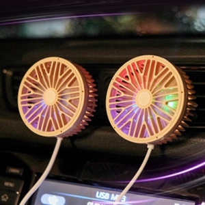차량용 미니송풍구 선풍기 LED조명 서큘레이터