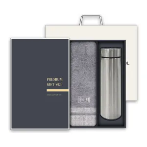 송월 프리미엄 텀블러세트 (격자40 1매 + 스마트텀블러 500ml 1개) | 타올 기타세트 판촉물 제작