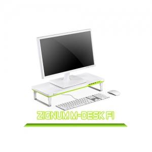 제닉스 M-desk f1 다기능 높이조절 모니터 받침대 (그린)