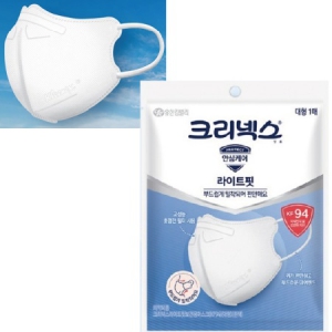 Å©¸®³Ø½º ¹Ì¼¼¸ÕÁö Ȳ»ç¸¶½ºÅ© ÀÔüÇü KF94 ¾È½ÉÄÉ¾î ´ëÇü1¸Å (ÈÀÌÆ®)