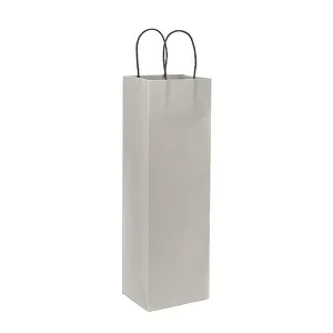 그레이 지끈 1본입 와인 쇼핑백  (130x100x410mm)(1묶음: 50장) | 도시락 와인백 판촉물 제작