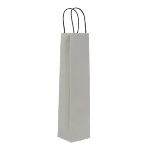 지끈 와인 1병용 그레이 쇼핑백 (90x80x380mm)(1묶음:50장) | 도시락 와인백 판촉물 제작