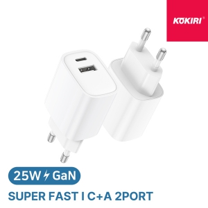 ÄÚ³¢¸® KWC-S25P1C1A GaN 25W CŸÀÔ 2Æ÷Æ® Ãʰí¼Ó ÃæÀü±â(CtoCÄÉÀ̺í&¹ÌÆ÷ÇÔ)