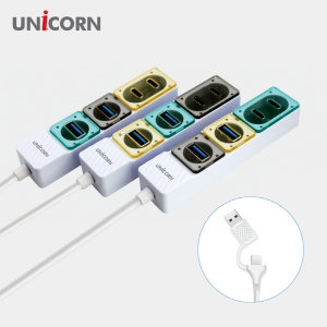 À¯´ÏÄÜ USB3.2 Gen1 4Æ÷Æ® USB¸ÖƼÇãºê (A+CŸÀÔ Á¨´õ) RHC-200D