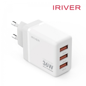 ¾ÆÀ̸®¹ö IHA-H36A 36W AAA QC3.0 3Æ÷Æ® ¸ÖƼ °¡Á¤¿ë ÃæÀü±â(AtoCÄÉÀ̺íÆ÷ÇÔ)