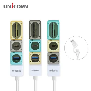 [������] Gen2 USB3.2 ��Ƽ USB��� (A+CŸ�� ����) TF SDī�帮���� RHC-300C (23mm x 101mm x 17mm / ���̺� ���� 250mm)