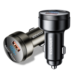 ESSAGER 105W µð½ºÇ÷¹ÀÌ 3Æ÷Æ® Â÷·®¿ë ½Ã°ÅÀè PD PPS µà¾ó CÆ÷Æ® Ãʰí¼Ó ÃæÀü±â