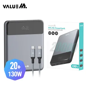 [�����] �÷� �� �ʰ��� PD 130W PPS �������͸� 20000mAh(CtoC 60W 0.5M �к긯 ���̺� ����)