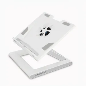 [엑토] 노트북쿨링스탠드&4포트허브(화이트) NBS-07WH | 노트북거치대 판촉물 제작