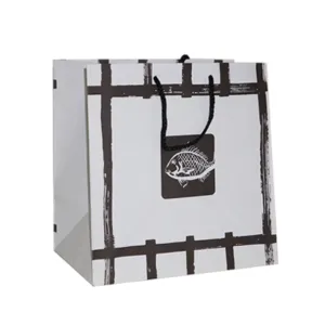 모조지 도시락쇼핑백 생선 (1묶음-200EA)(260x170x270mm) | 업장포장용품 판촉물 제작
