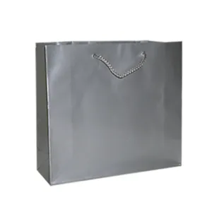 기성 종이쇼핑백 3호(은색) (1묶음-50EA)(330x100x290mm) | 종이쇼핑백(기성) 판촉물 제작