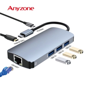 �ִ��� USB-C 3.0 4K, 30HZ 6��Ʈ ��Ƽ ��� ANY-HUB7