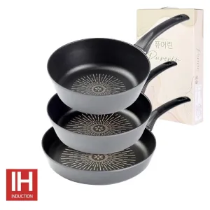 ǻ� �� ����Ʈ(Cook-Right) �δ���(IH) �������� 3��C��Ʈ(��������28cm+������28cm+������24cm)