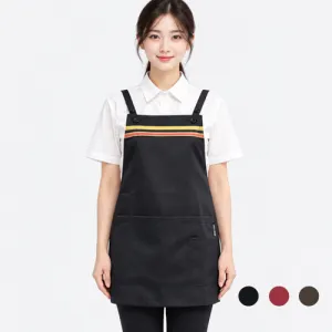 두줄 X형 앞치마 카페 식당 주방 서빙용 단체복 유니폼 | 앞치마 판촉물 제작