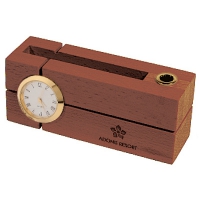 원목 명함꽂이 아나로그 시계 A-018 (130x50x45mm​)