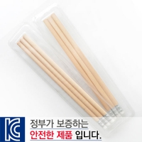 원목나무연필 3P/5P세트 (투명사각케이스)