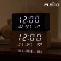 플라이토 우드 데이트LED  탁상시계 | 판촉물 제작
