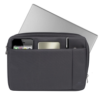 리바케이스 8203 중앙 노트북 파우치(13.3인치) [블랙, 퍼플] (355x255x40mm) | 판촉물 제작