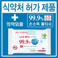 손소독용 굿데이 물티슈 45g 10매(20매,의약외품,식약처허가제품) | 소독티슈 세정티슈 판촉물 제작