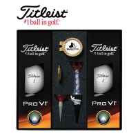 타이틀리스트 Pro V1 골프볼 6구 볼마커골드 자석티 세트 (골프볼 6구+볼마커 2개+자석클립 1개+자석티 1개) | 판촉물 제작