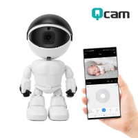 큐캠 QCAM-K3 200만 화소 FULL HD 고화질 보안 IP 카메라 (80x70x170mm / 225g)