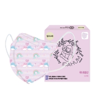 [아이다움][국산]핑크 고래 어린이 유아 마스크 개별포장 10매