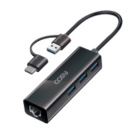 코시 비니 듀얼커넥터(C타입/USB-A) 기가랜 아답터 & USB3.0 3포트 허브