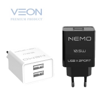 베온 네모 USB 2포트 가정용 충전기 2.1A (C타입 1.2M 케이블포함)
