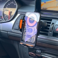 머레이 송풍구형 차량용 자동센서 스마트폰 고속무선충전거치대 블랙 mag30