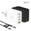 ī  GaN 100W  Ƽ 4Ʈ PD3.0, PPS, QC4.0+ ʰ A, CŸ  +100W C to C ̺ 1.2m Ʈ