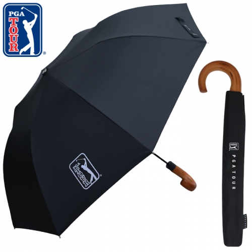 우산 2단우산 PGA 2단자동 블랙우드핸들 (58cm) 상품 사진