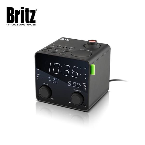 브리츠 BZ-CR3747P FM라디오 알람 프로젝터 시계