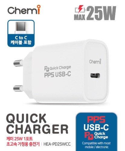 Ʈǰ ڵ  ɹ PD25W TYPE-C 1Ʈ и ʰ   HEA-PD25WCC ǰ 
