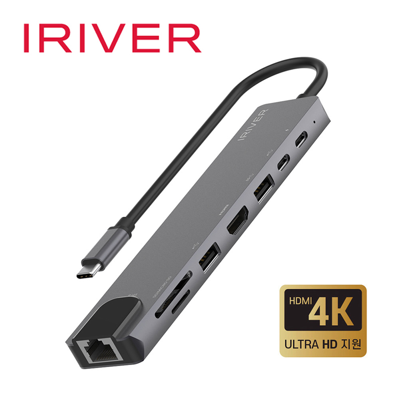 ��ǻ�Ϳ�ǰ USB���/����� ���̸��� IHC-HW12-HUB8 100Mbps HDMI 4K �������� LAN 8in1 ��Ƽ ��� ��ǰ ����