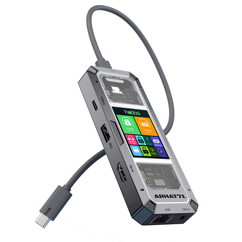 ��ǻ�Ϳ�ǰ USB���/����� �ݽ� 7in1 USB-C ����Ʈ ���÷��� ��ŷ �����̼� ARHAT71 ��ǰ ����