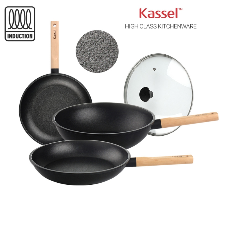 �ֹ��ǰ �Ķ����� [Kassel] ī��  ���̺긮��(Hybrid) �δ���(IH) �ٿ�� ƼŸ�� �������� 4�� A��Ʈ (��������24cm + ��������28cm+������28cm + �����Ѳ� 28cm) ��ǰ ����